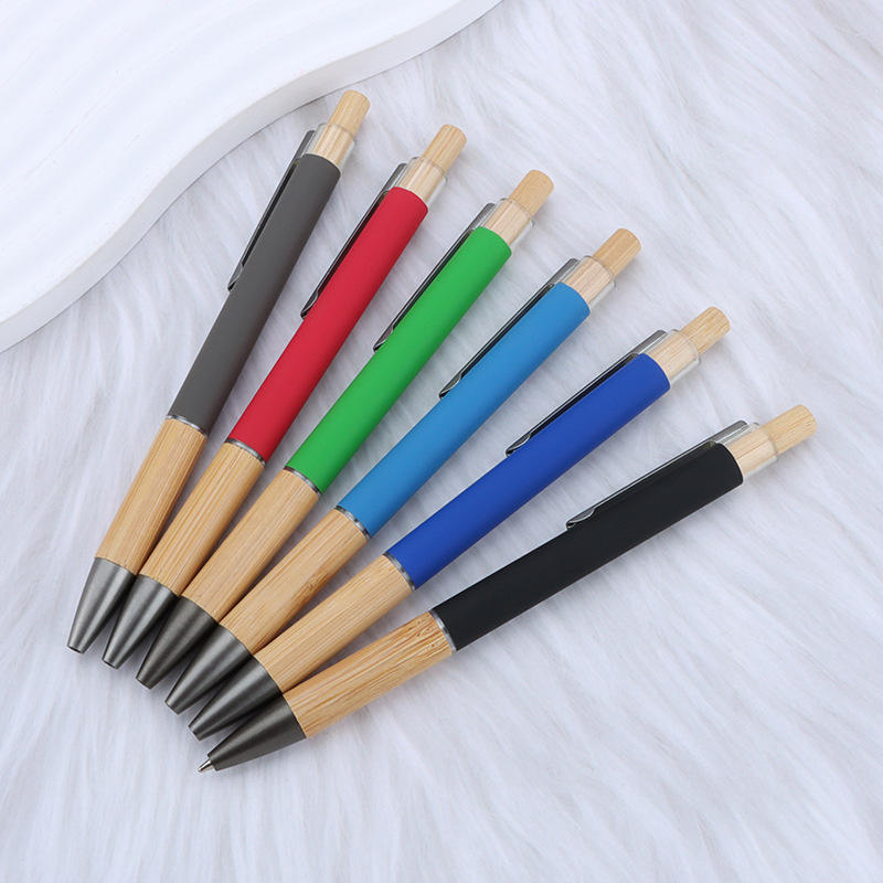 Sunyale Bamboo & Aluminium Click Ball Pen — OEM/ODM Custom