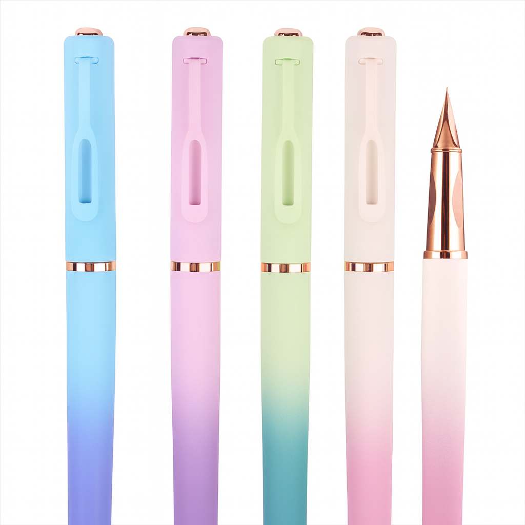 Pastel Gradient Metal Ink Pens – Custom OEM/ODM Writing Pens by Sunyale
