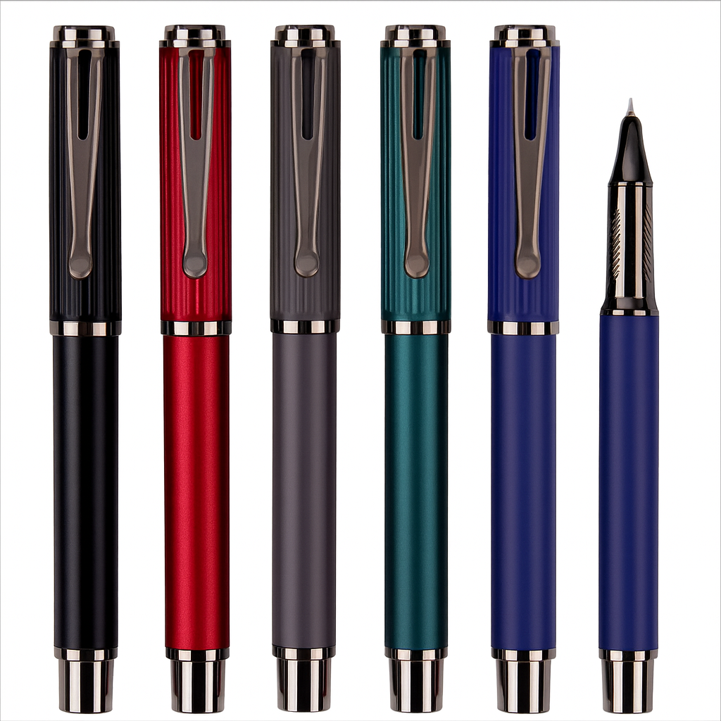 Sunyale Executive Rollerball Pens with Textured Ribbed Cap | Premium Sunyale OEM/ODM Services