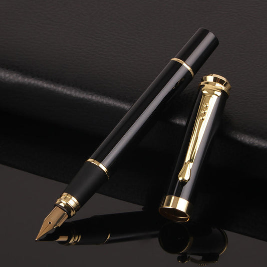Sunyale Elite Gold-Nib Black Metal Fountain Pen — OEM/ODM Custom