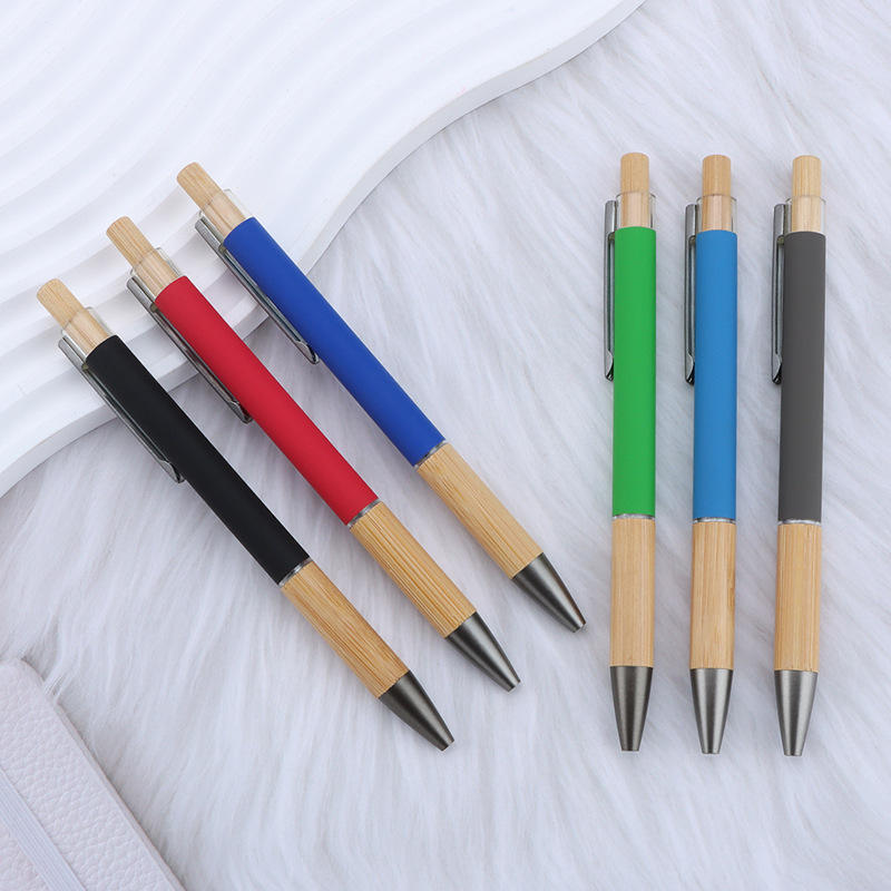 Sunyale Bamboo & Aluminium Click Ball Pen — OEM/ODM Custom