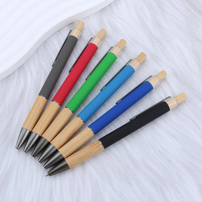 Sunyale Bamboo & Aluminium Click Ball Pen — OEM/ODM Custom