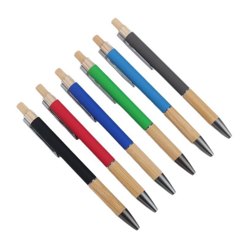 Sunyale Bamboo & Aluminium Click Ball Pen — OEM/ODM Custom