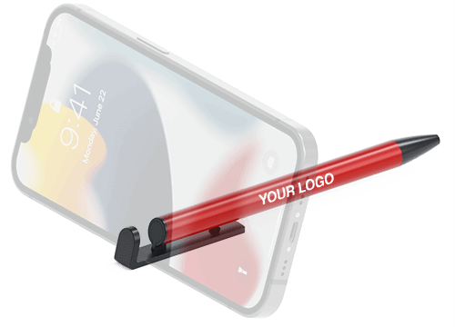 Sunyale Perch Aluminium Phone-Stand Ballpoint Pen — OEM/ODM Custom