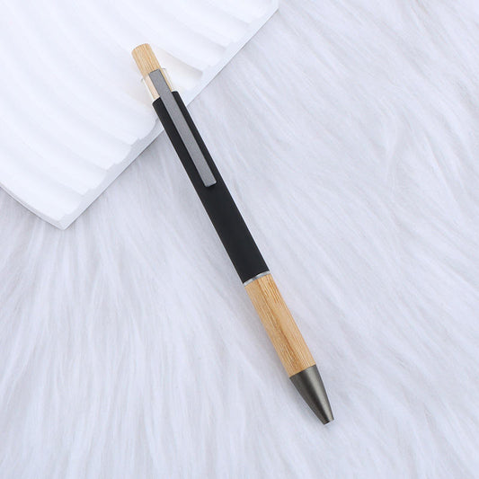 Sunyale Bamboo & Aluminium Click Ball Pen — OEM/ODM Custom