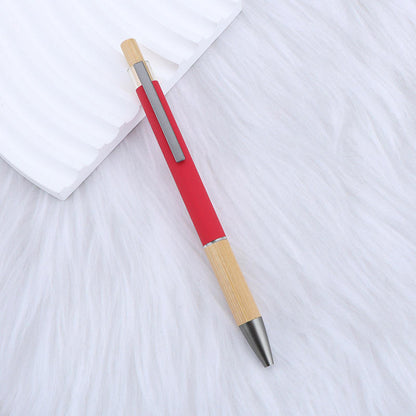 Sunyale Bamboo & Aluminium Click Ball Pen — OEM/ODM Custom