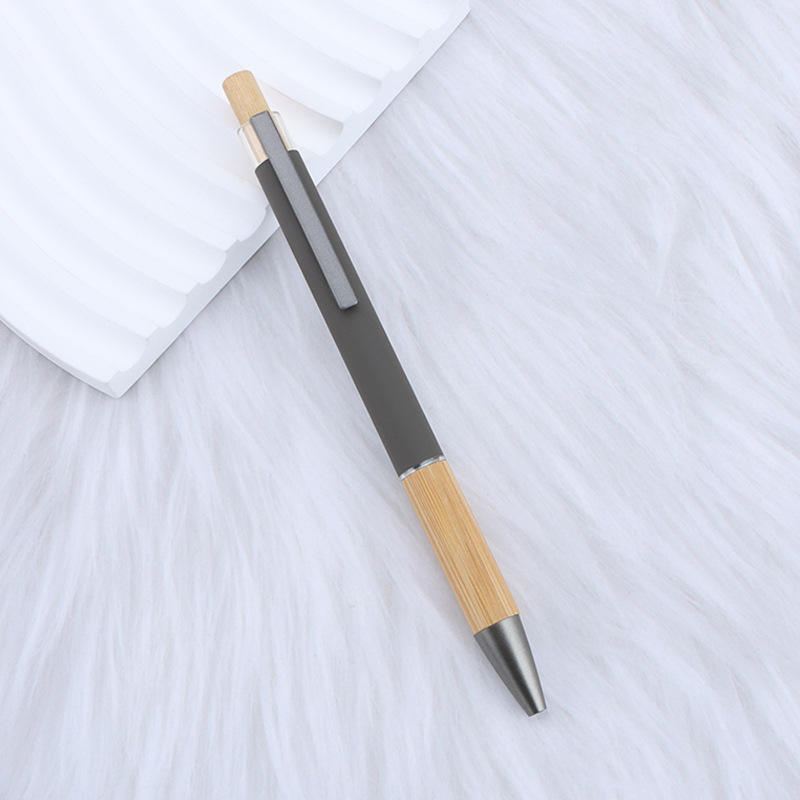 Sunyale Bamboo & Aluminium Click Ball Pen — OEM/ODM Custom