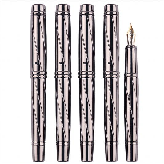 Helix Chrome Spiral Fountain Pen – OEM/ODM Custom Series by Sunyale