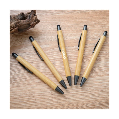 Sunyale Bamboo Click Ball Pen — OEM/ODM Custom Logo