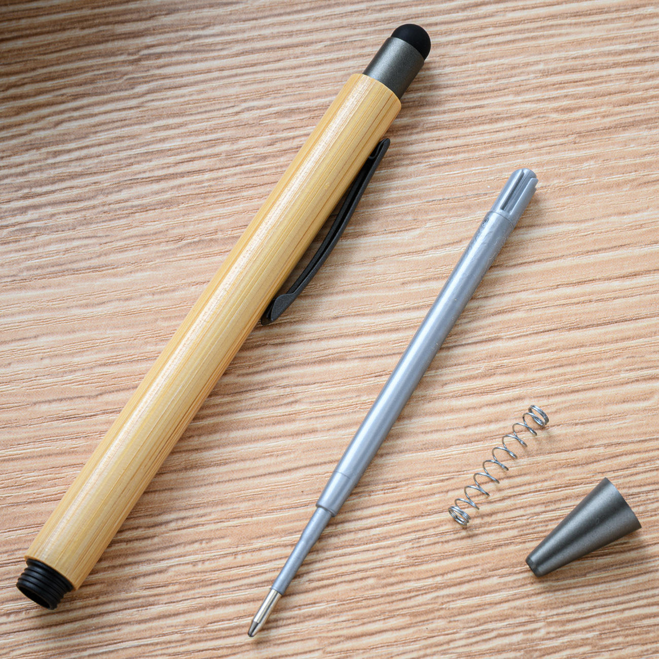 Sunyale Bamboo Click Ball Pen — OEM/ODM Custom Logo