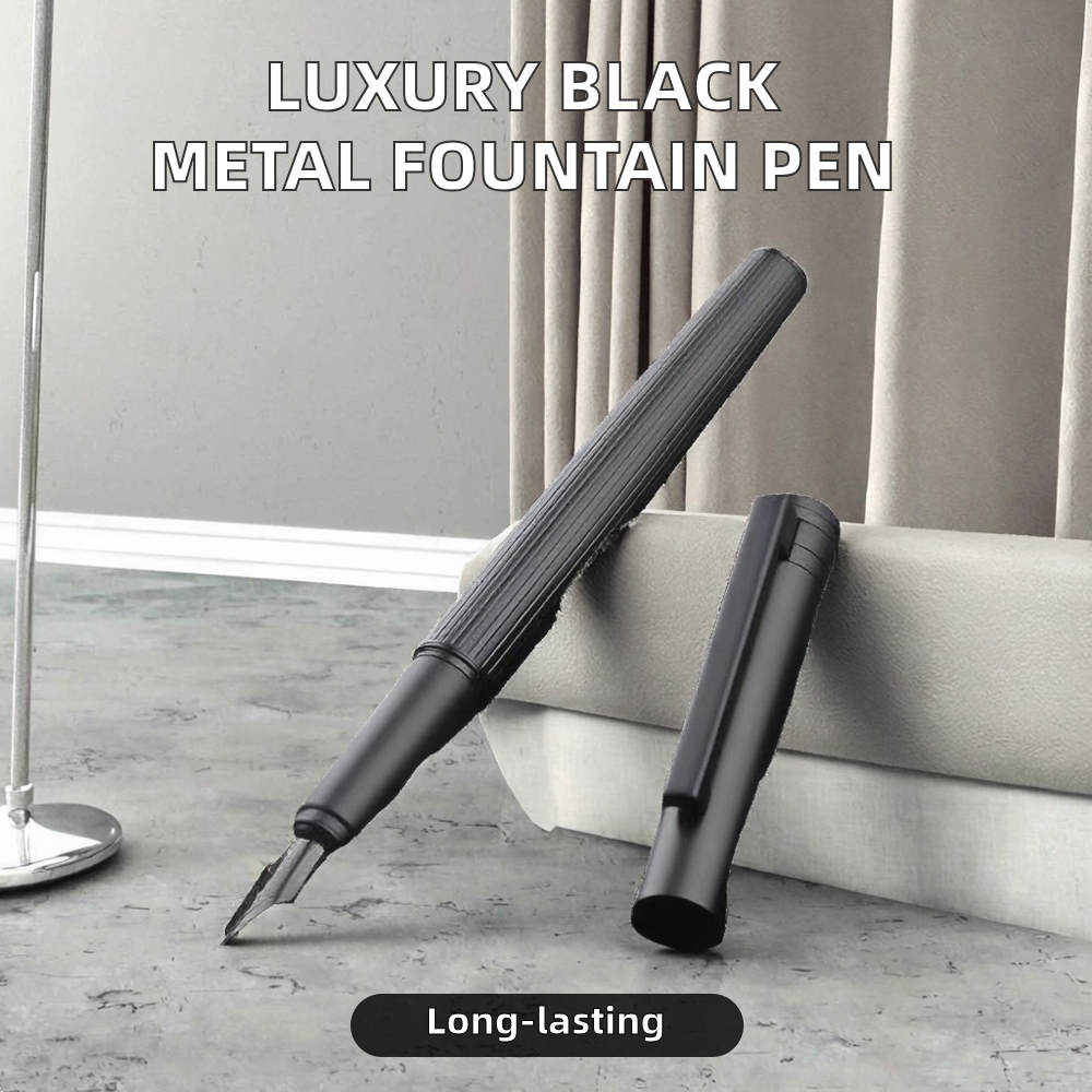 Sunyale Black Metal Fountain Pen — Custom Logo Business Gift Box