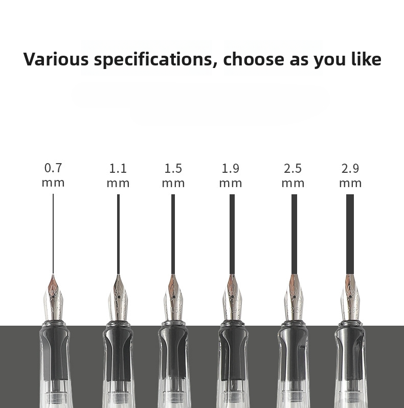 Sunyale ClearView Transparent Plastic Calligraphy Fountain Pen — OEM/ODM Custom