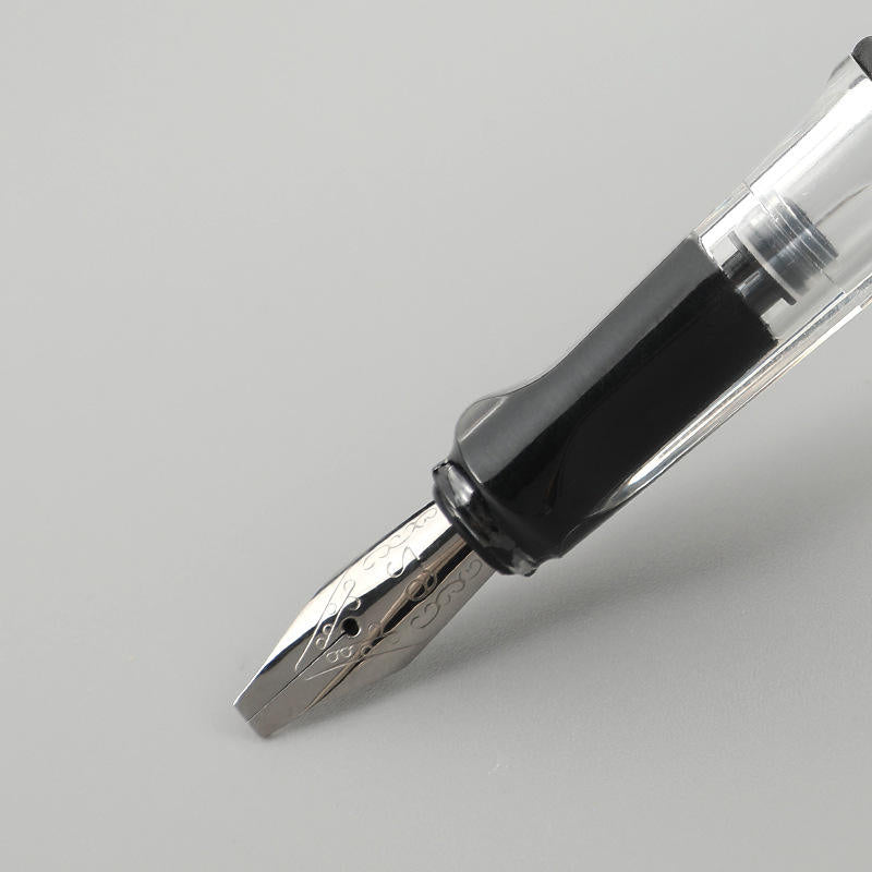 Sunyale ClearView Transparent Plastic Calligraphy Fountain Pen — OEM/ODM Custom