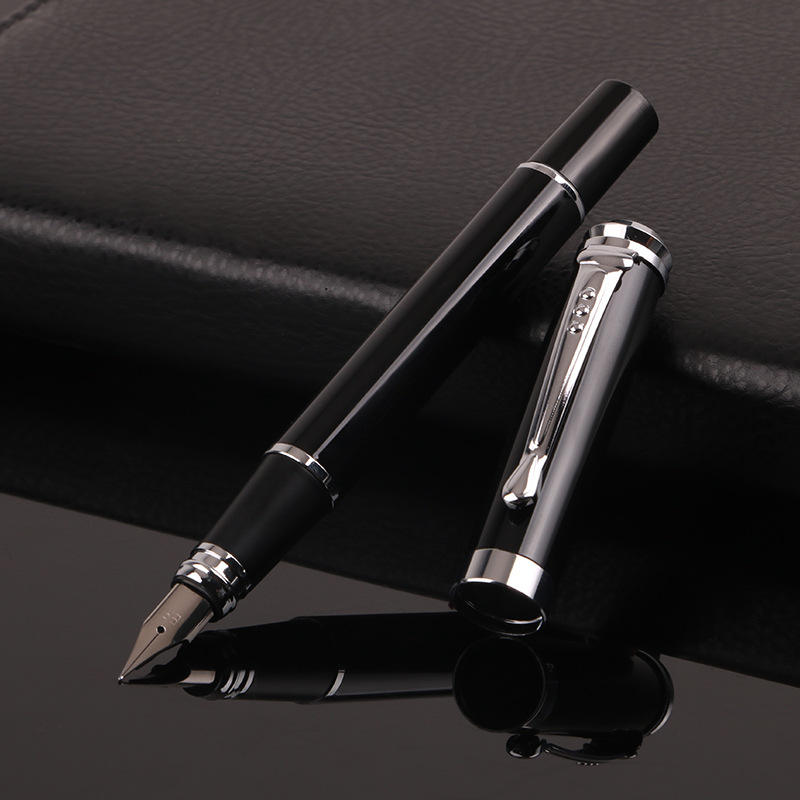 Sunyale Elite Gold-Nib Black Metal Fountain Pen — OEM/ODM Custom