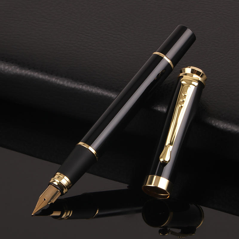 Sunyale Elite Gold-Nib Black Metal Fountain Pen — OEM/ODM Custom