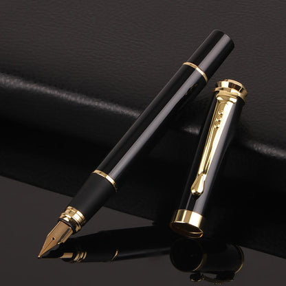 Sunyale Elite Gold-Nib Black Metal Fountain Pen — OEM/ODM Custom