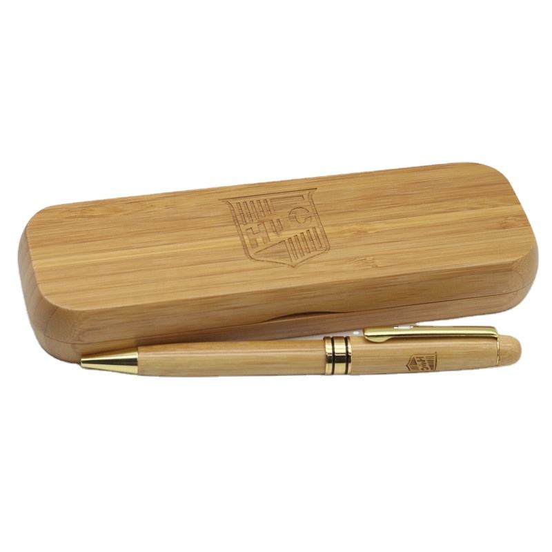 Sunyale Luxe Bamboo Pen with Gold Metal Clip — OEM/ODM Custom, Parker Refill