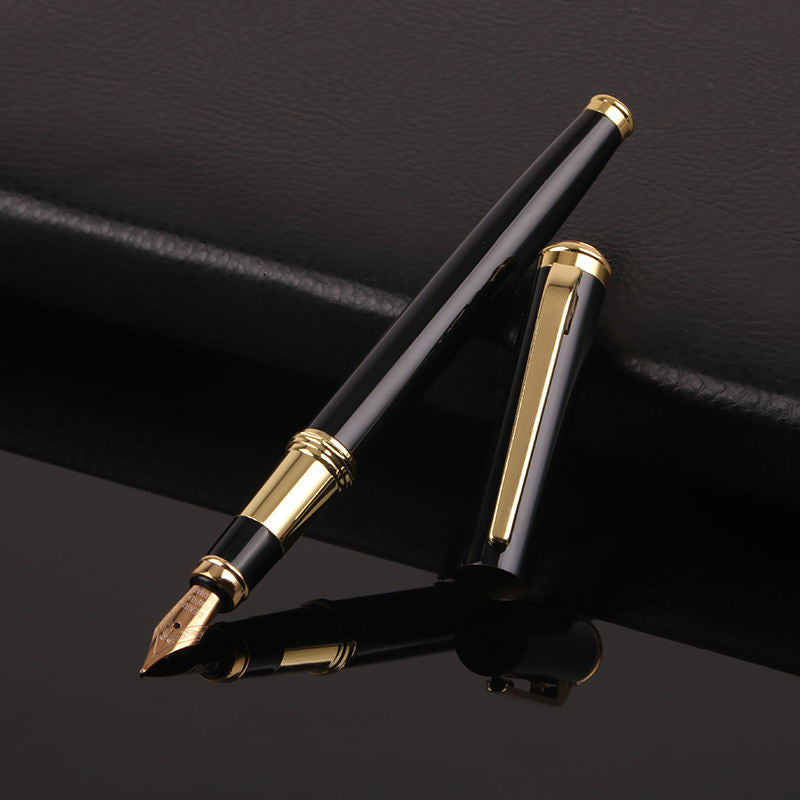 Sunyale LuxeBlack Luxury Metal Fountain Pen — Custom Engraved Classic